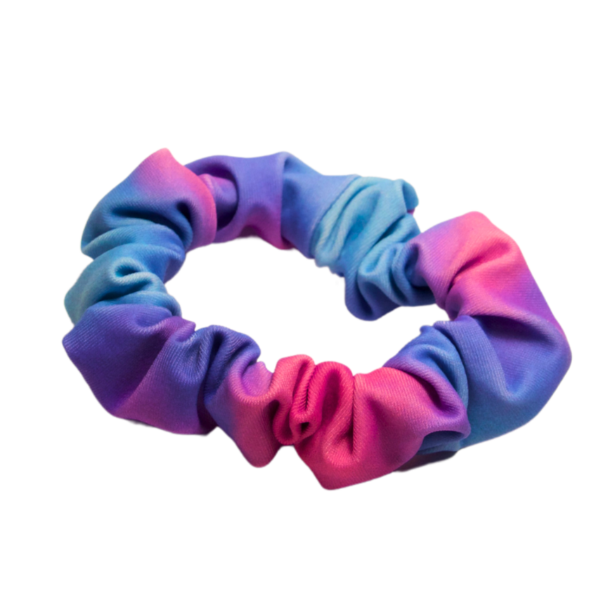 Scrunchie - pinky petrol tiedye