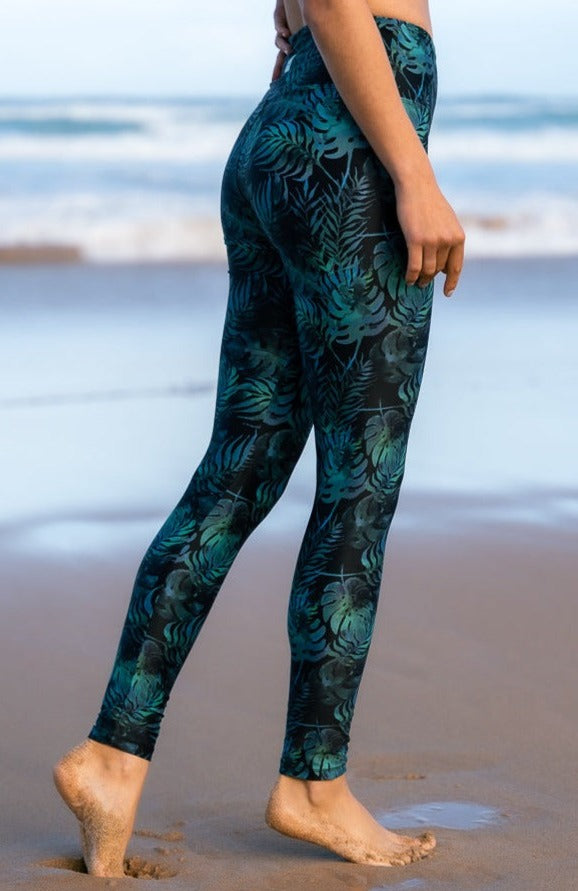 Bora Leggings petrol banana